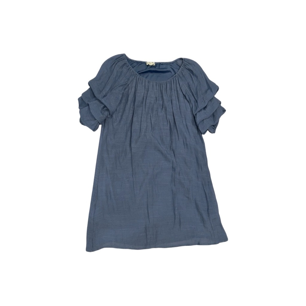Indigo Rose Blue Ruffle Sleeve Boho Tunic Dress